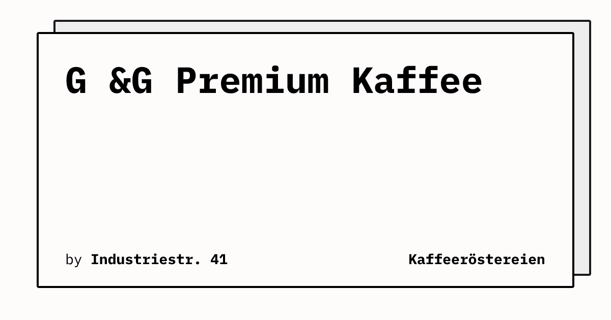 Bild von G &G Premium Kaffee