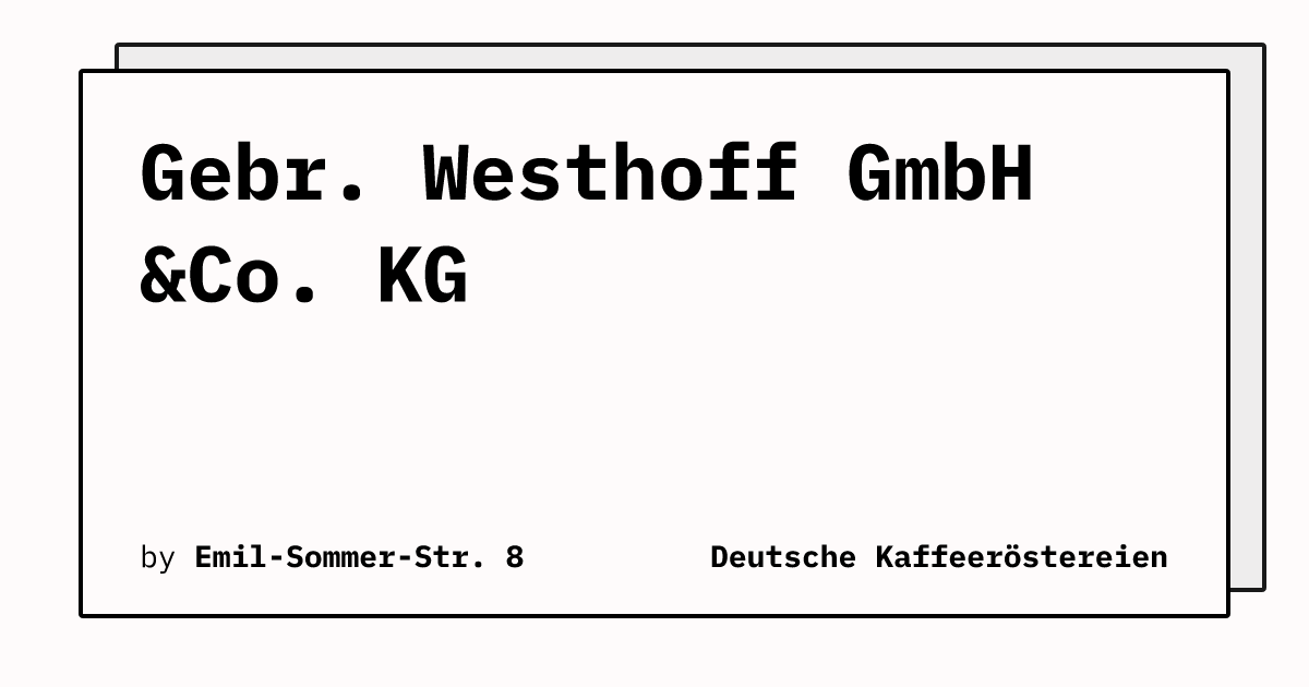 Bild von Gebr. Westhoff GmbH &Co. KG