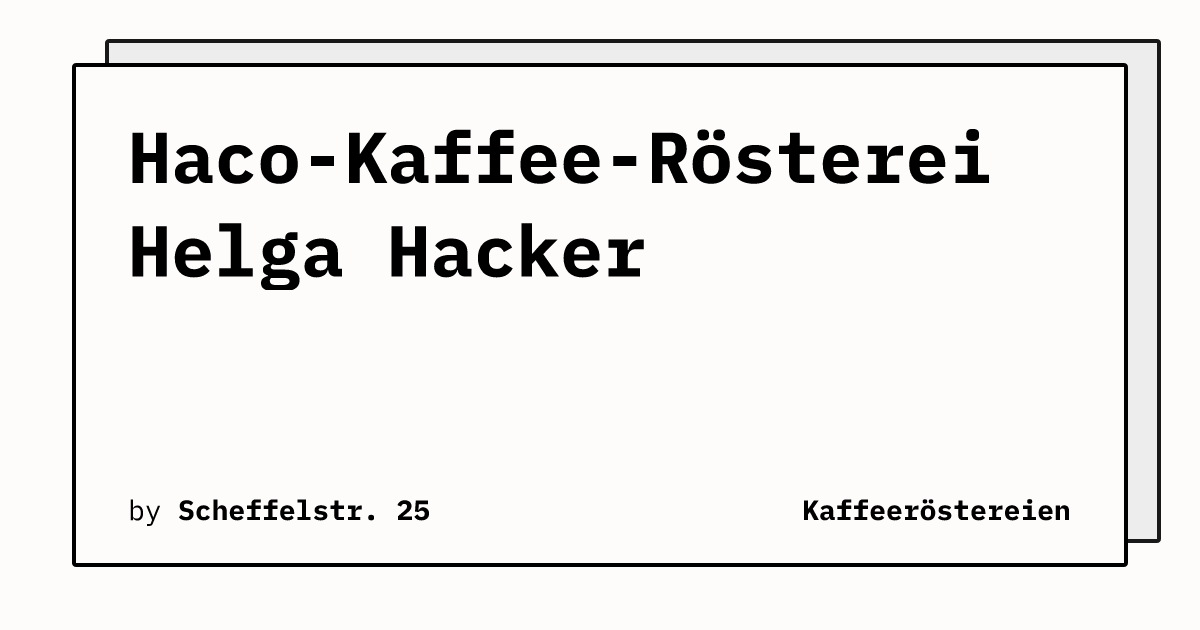 Bild von Haco-Kaffee-Rösterei Helga Hacker