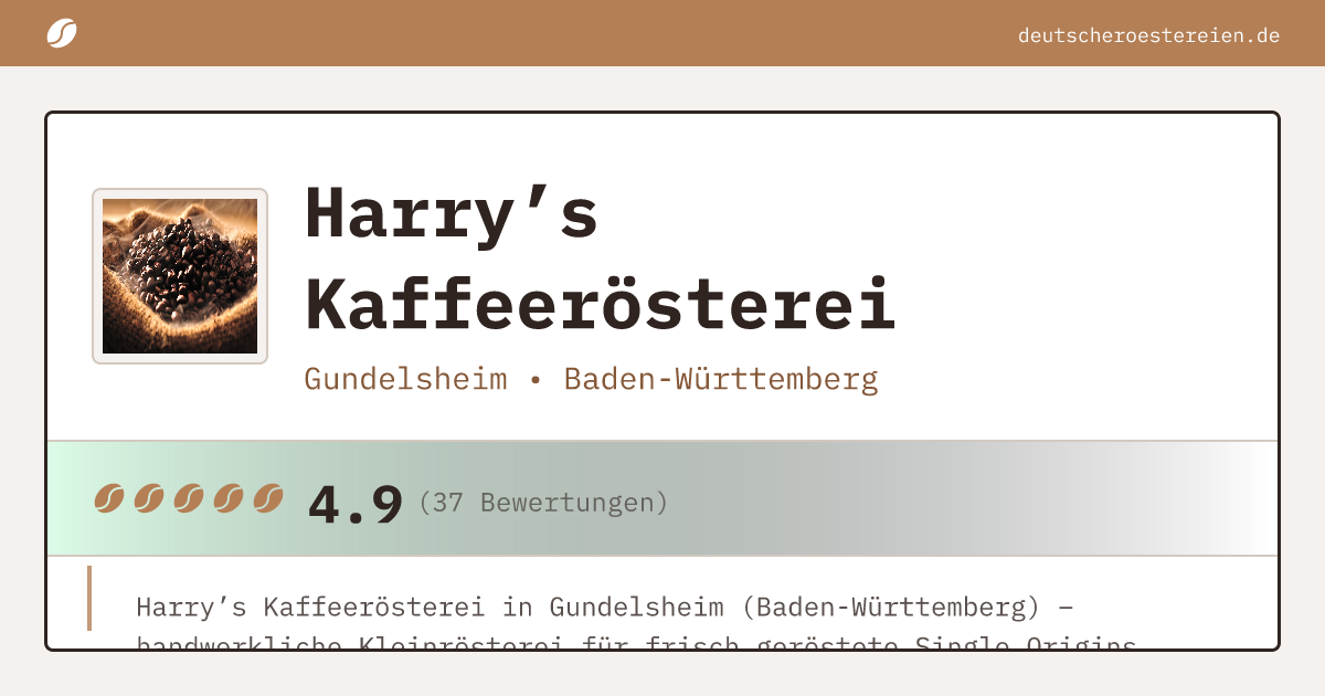 Logo of Harry's Kaffeerösterei