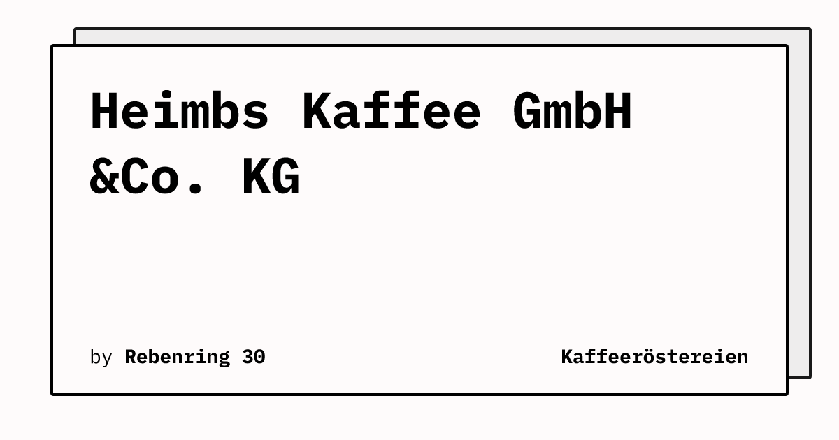 Bild von Heimbs Kaffee GmbH &Co. KG