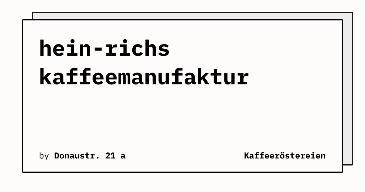 Bild von hein-richs kaffeemanufaktur