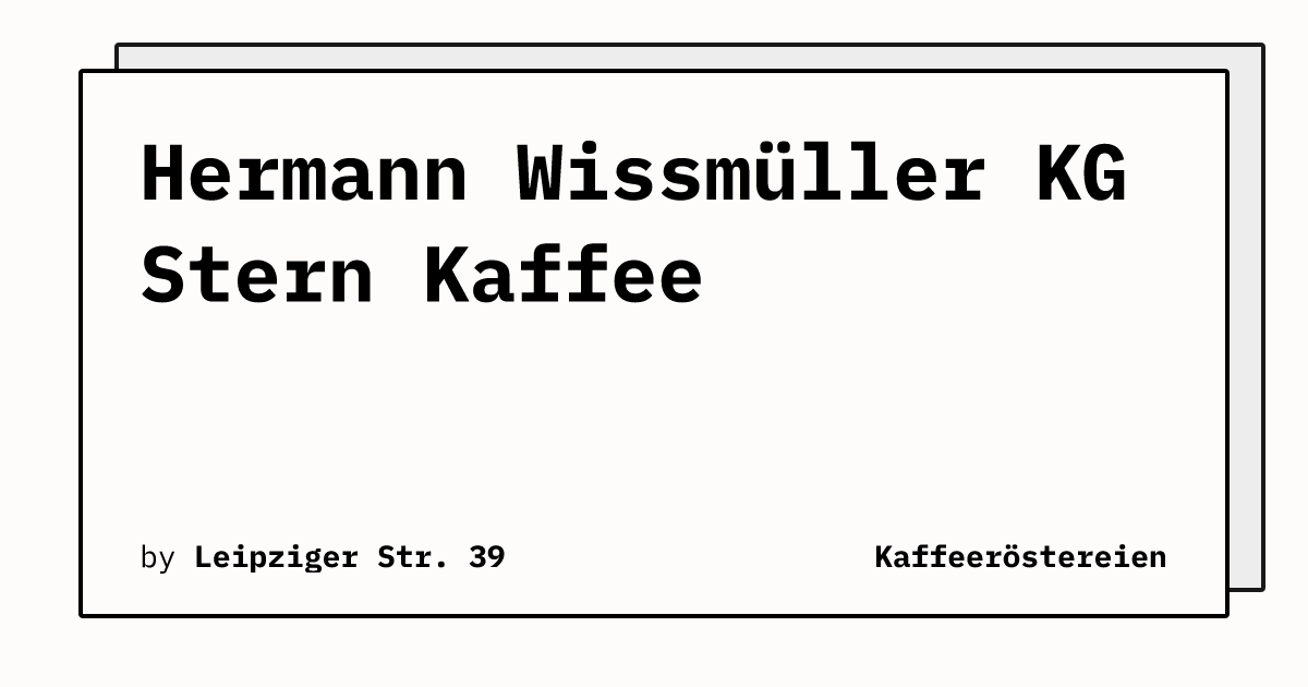 Bild von Hermann Wissmüller KG  Stern Kaffee