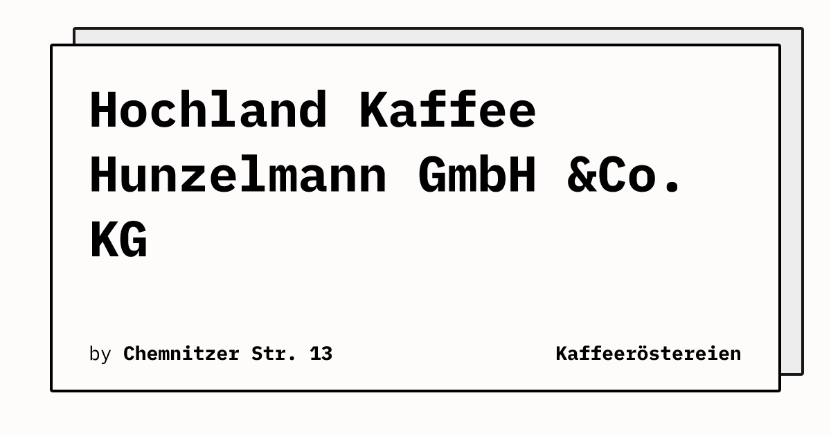 Bild von Hochland Kaffee Hunzelmann GmbH &Co. KG