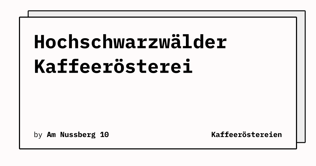 Bild von Hochschwarzwälder Kaffeerösterei