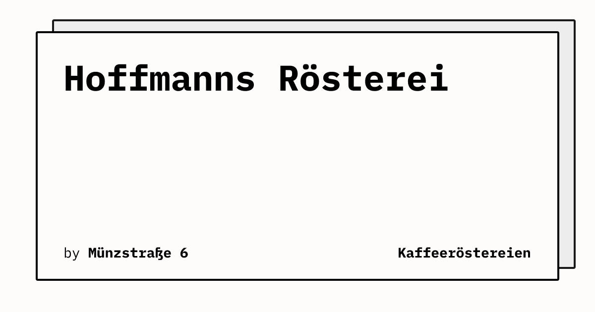 Bild von Hoffmanns Rösterei