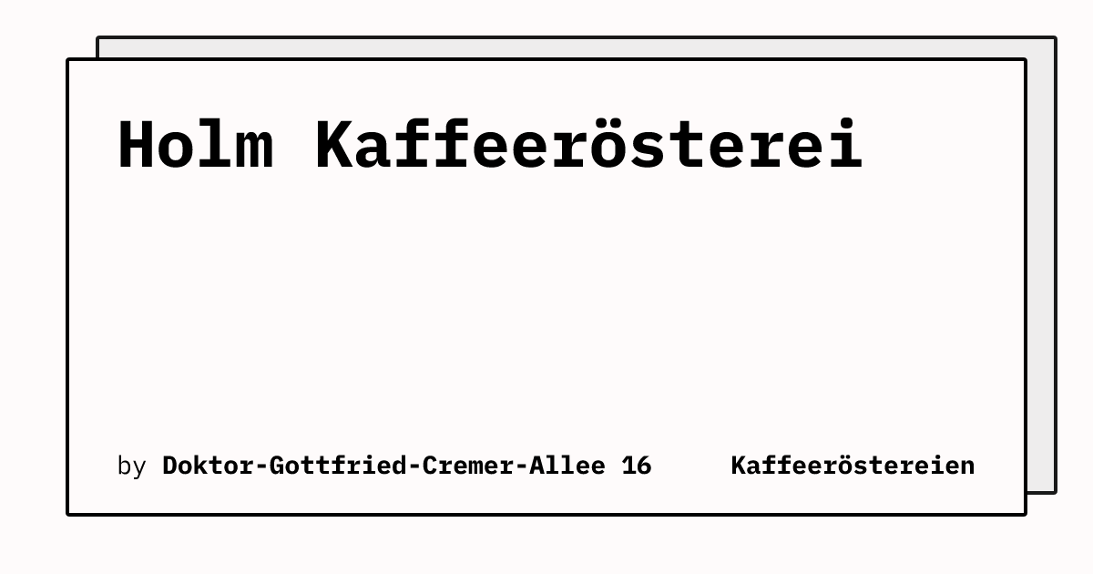 Bild von Holm Kaffeerösterei