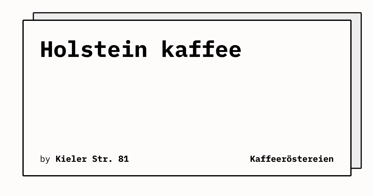 Bild von Holstein kaffee