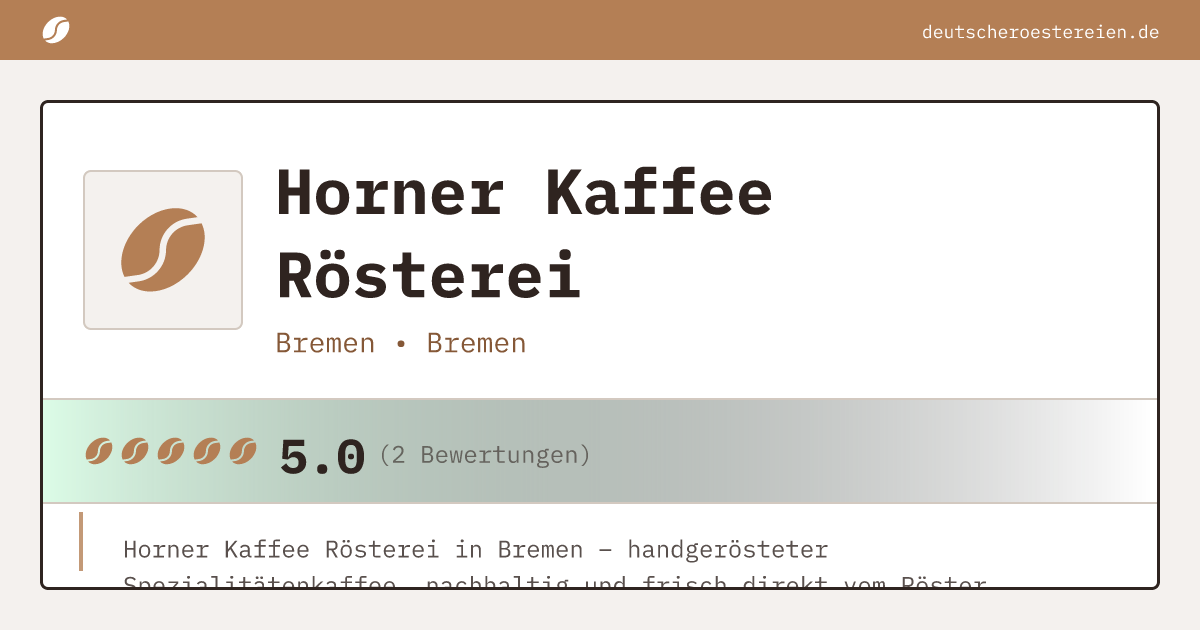 Logo of Horner Kaffee Rösterei