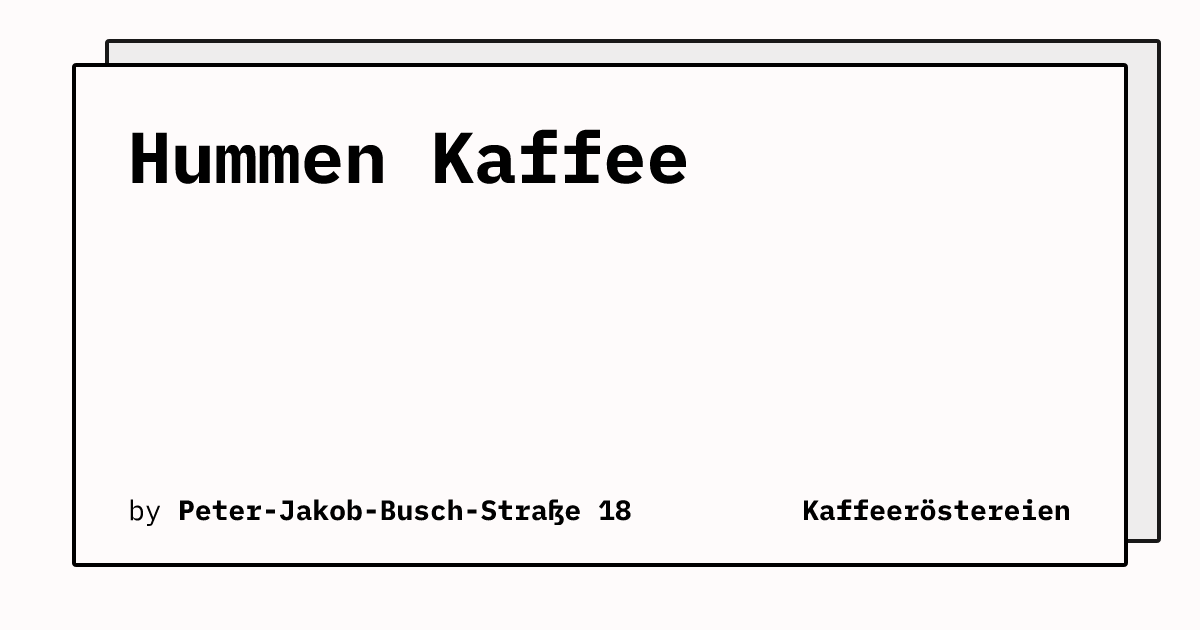 Bild von Hummen Kaffee