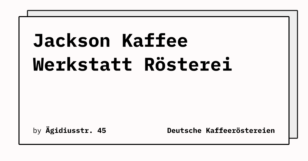 Bild von Jackson Kaffee Werkstatt Rösterei