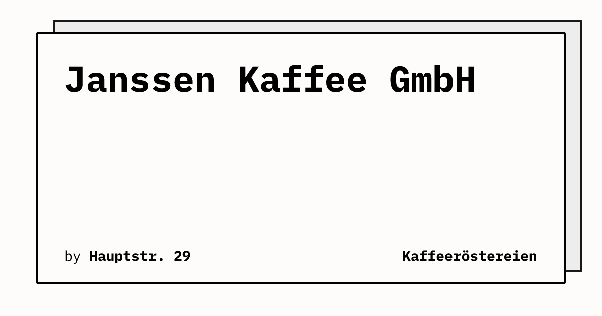 Bild von Janssen Kaffee GmbH