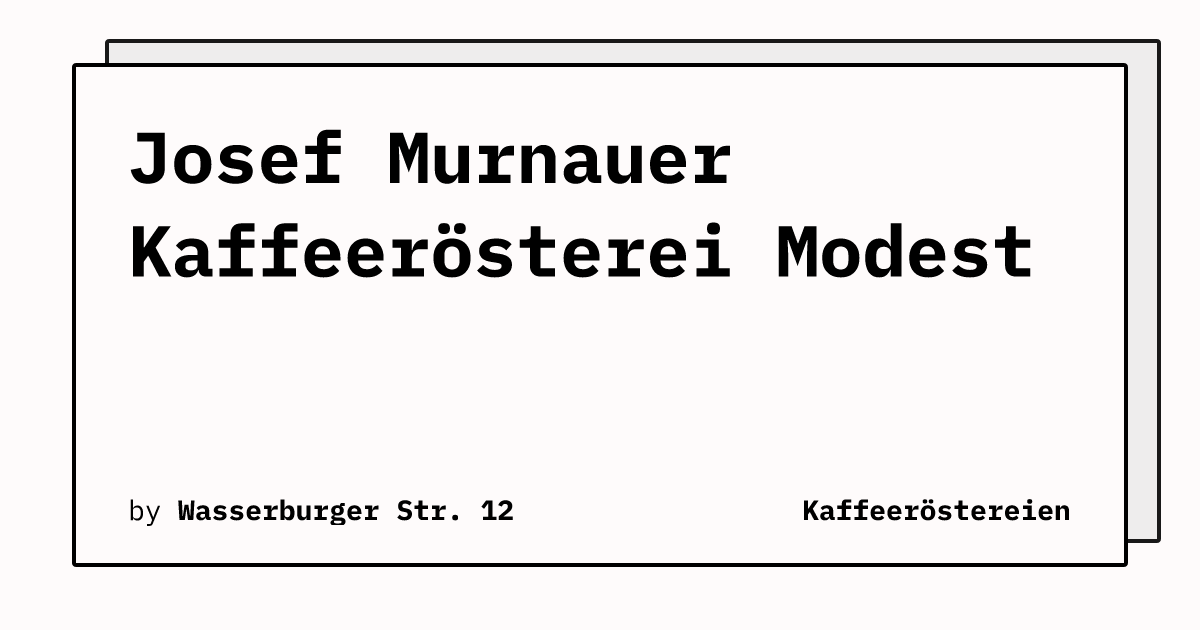 Bild von Josef Murnauer Kaffeerösterei Modest