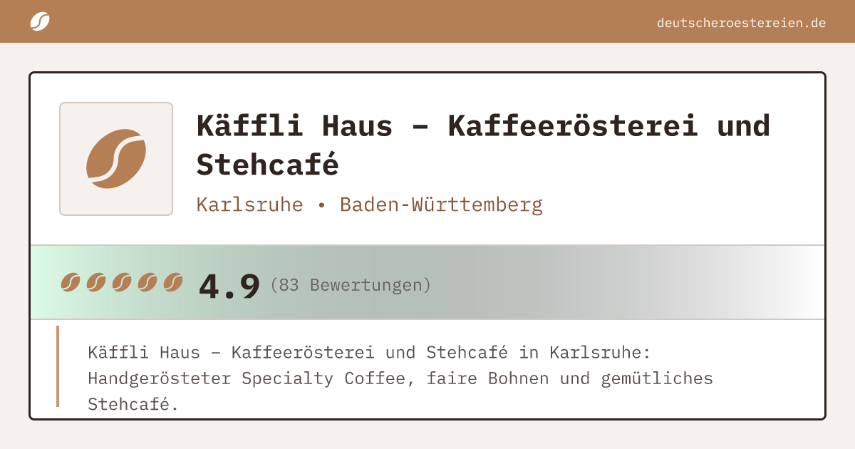 Logo of Käffli Haus – Kaffeerösterei und Stehcafé