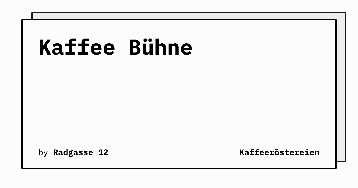 Bild von Kaffee Bühne