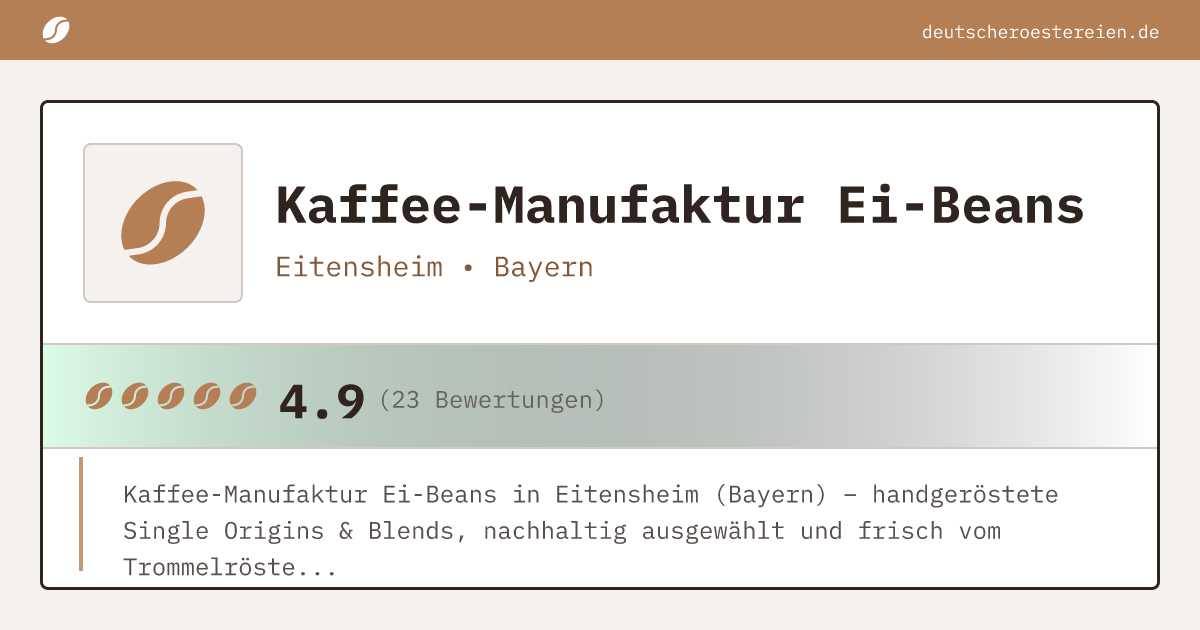 Logo of Kaffee-Manufaktur Ei-Beans
