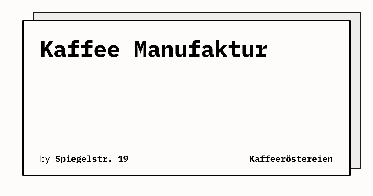 Bild von Kaffee Manufaktur