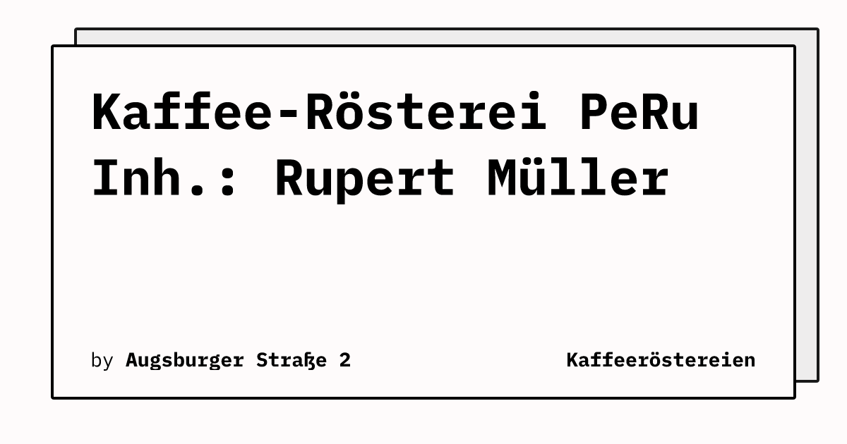 Bild von Kaffee-Rösterei PeRu Inh.: Rupert Müller