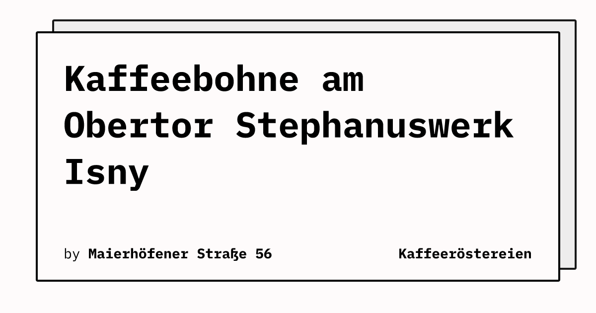 Bild von Kaffeebohne am Obertor Stephanuswerk Isny