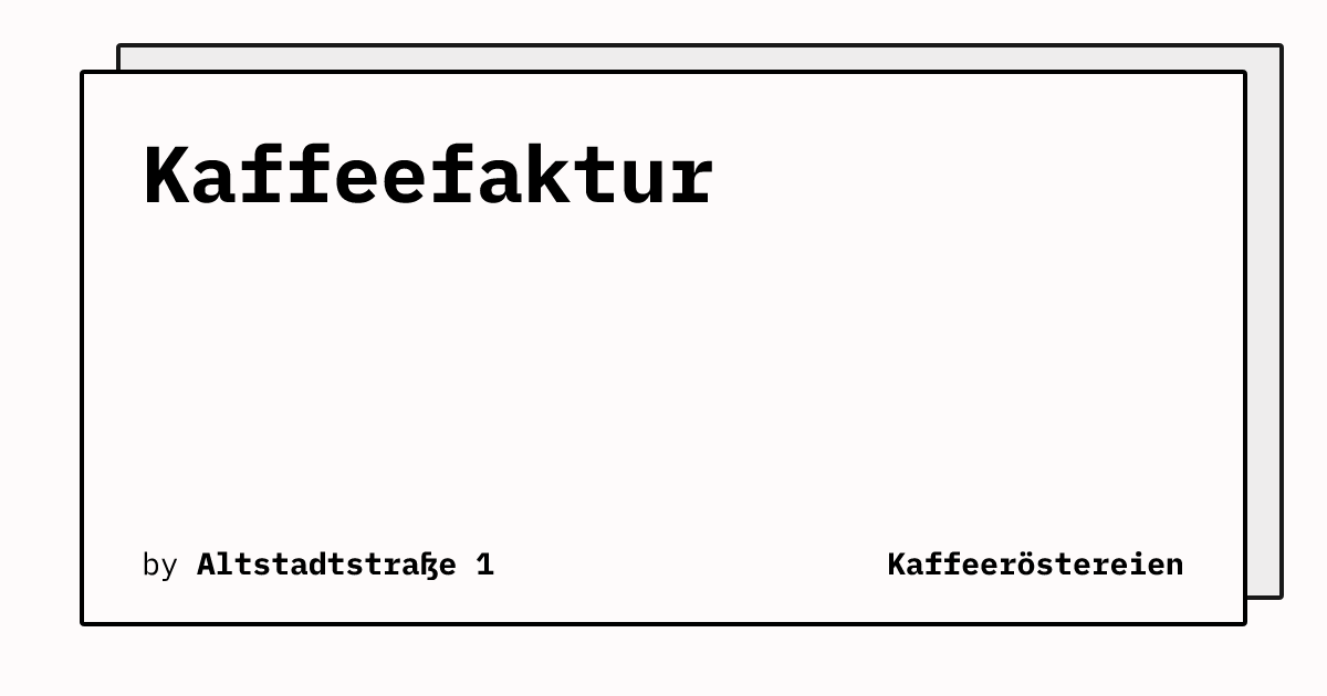 Bild von Kaffeefaktur