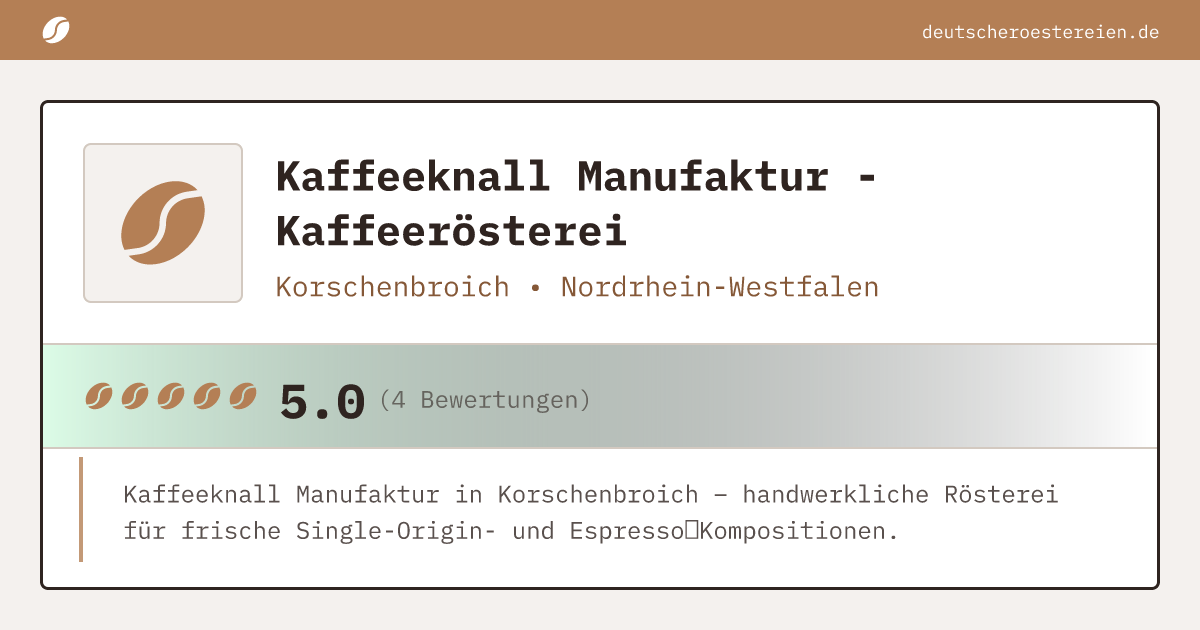 Logo of Kaffeeknall Manufaktur - Kaffeerösterei