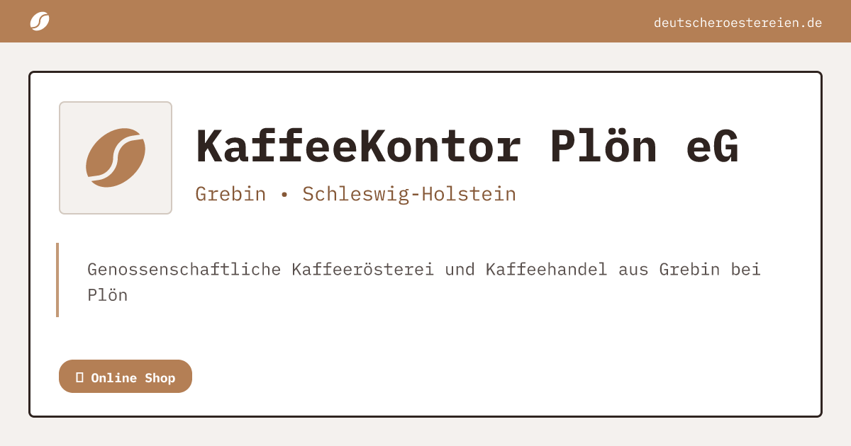 Logo of KaffeeKontor Plön eG