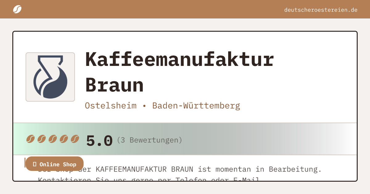 Bild von Kaffeemanufaktur Braun