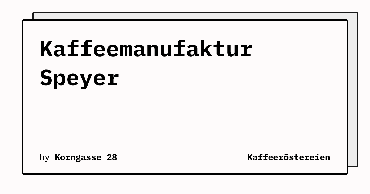 Bild von Kaffeemanufaktur Speyer