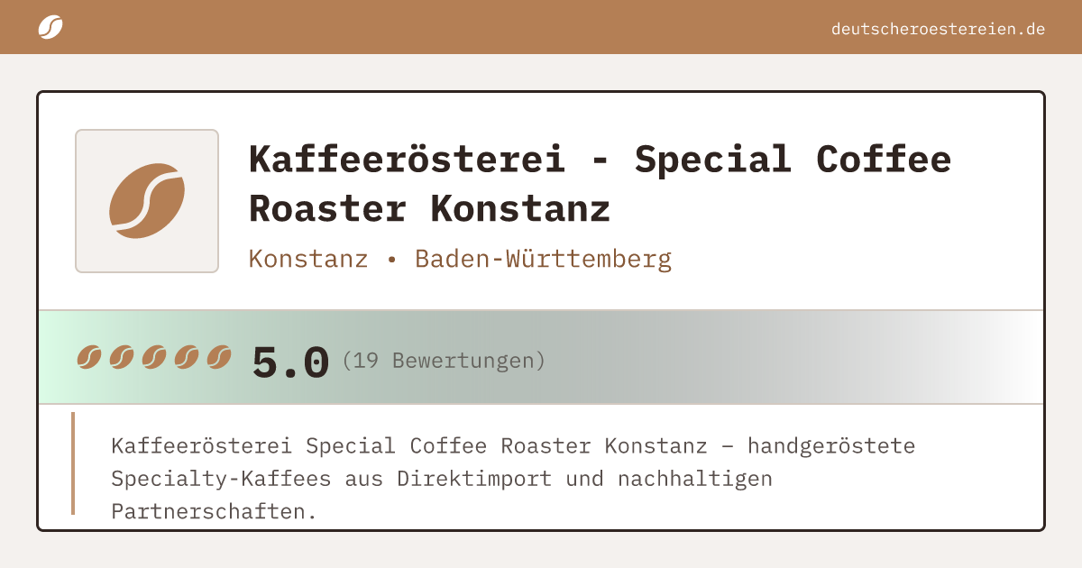 Logo of Kaffeerösterei - Special Coffee Roaster Konstanz