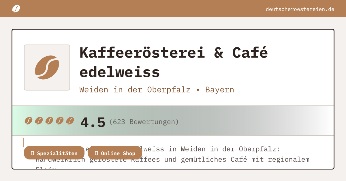 Bild von Kaffeerösterei & Café edelweiss