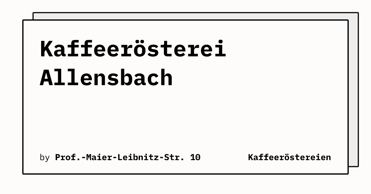 Bild von Kaffeerösterei Allensbach