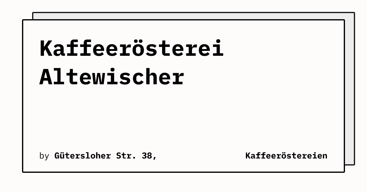 Bild von Kaffeerösterei Altewischer