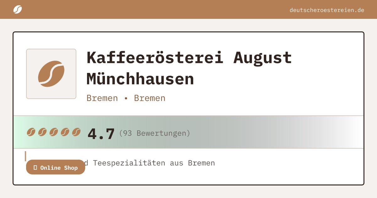 Bild von Kaffeerösterei August Münchhausen