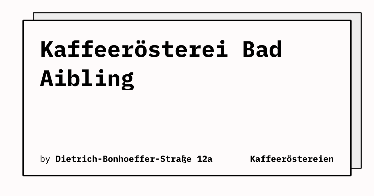 Bild von Kaffeerösterei Bad Aibling