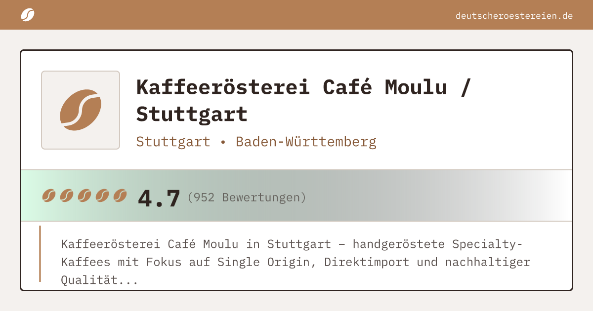 Bild von Kaffeerösterei Café Moulu / Stuttgart