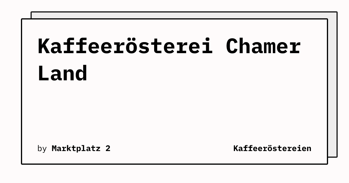 Bild von Kaffeerösterei Chamer Land