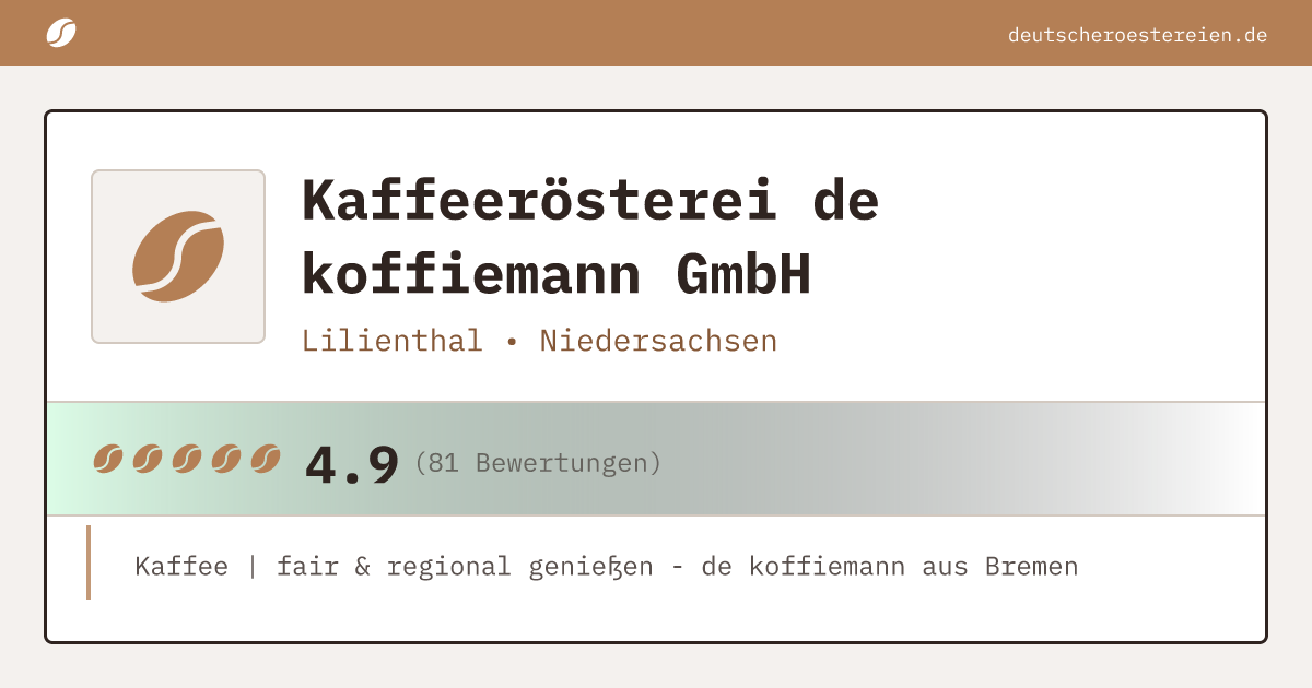 Logo of Kaffeerösterei de koffiemann GmbH