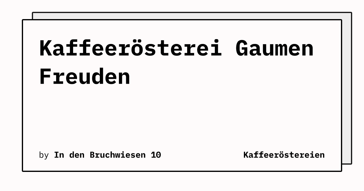 Bild von Kaffeerösterei Gaumen Freuden