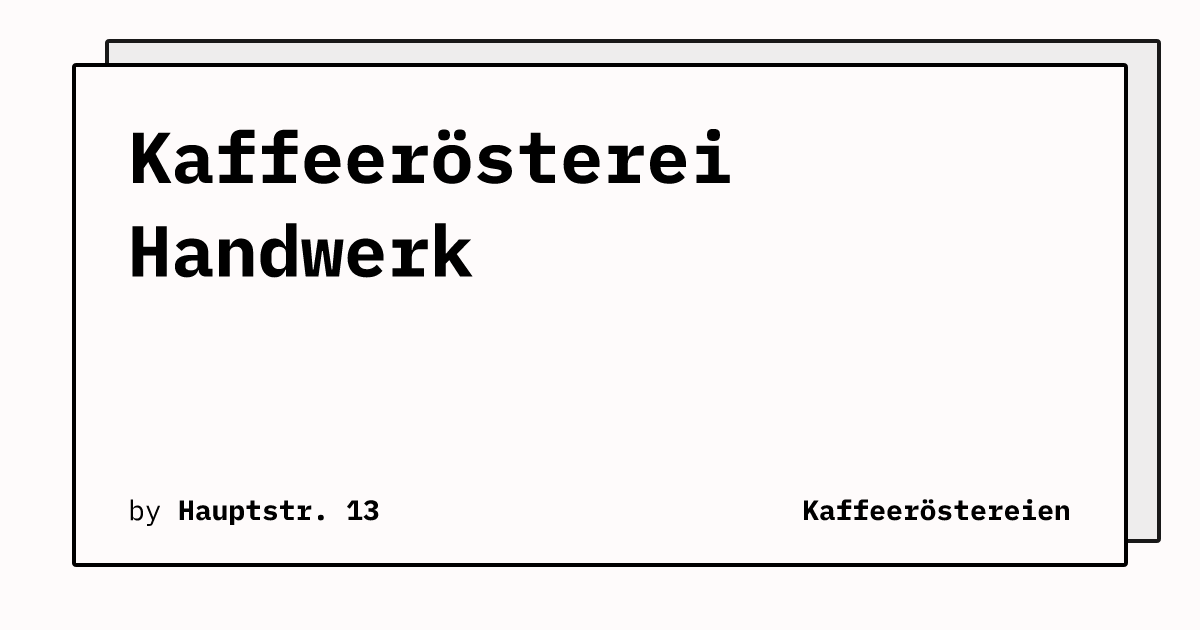 Bild von Kaffeerösterei Handwerk