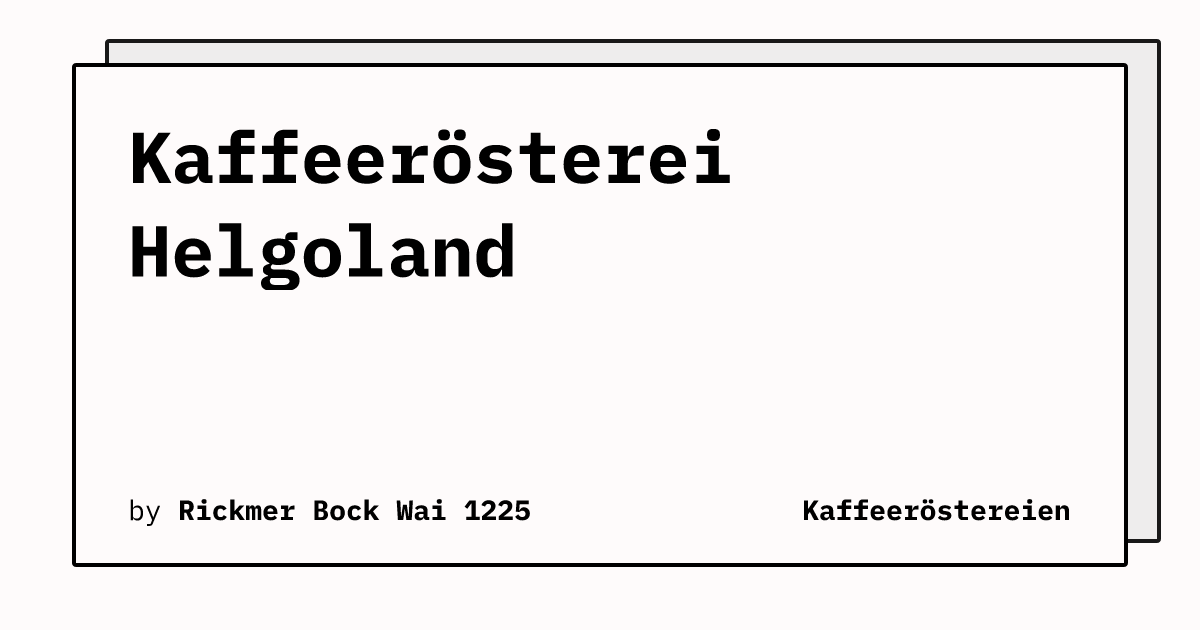 Bild von Kaffeerösterei Helgoland