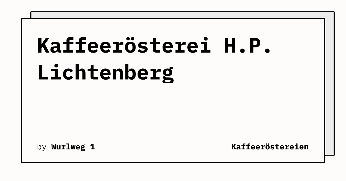 Bild von Kaffeerösterei H.P. Lichtenberg