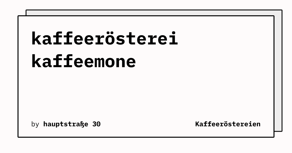 Bild von kaffeerösterei kaffeemone