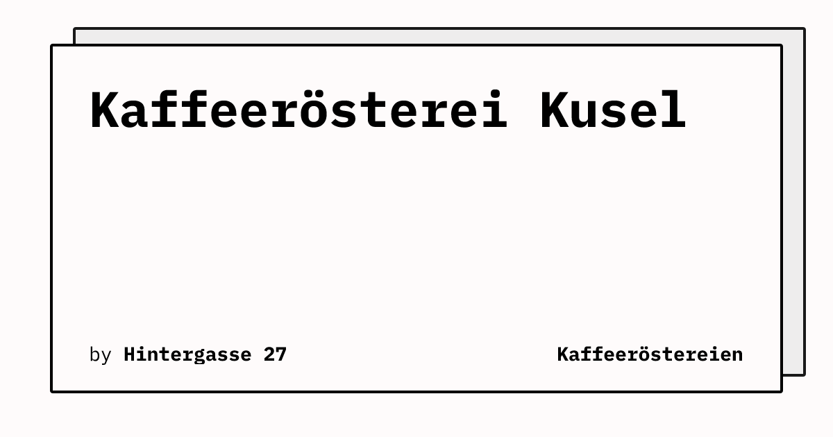 Bild von Kaffeerösterei Kusel