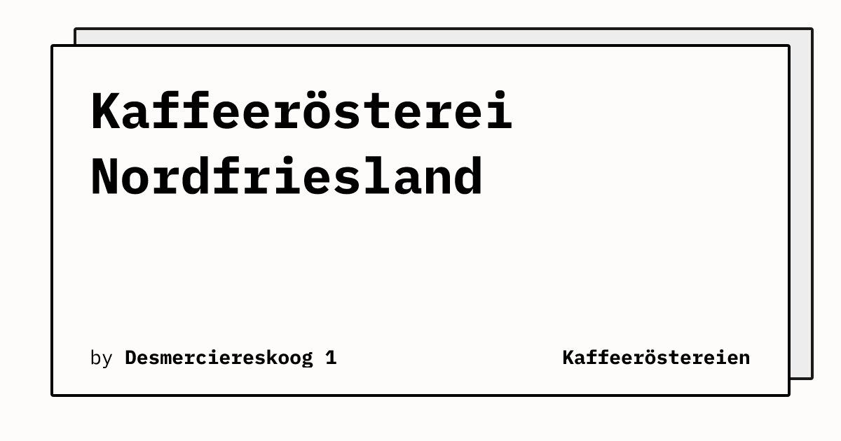 Bild von Kaffeerösterei Nordfriesland