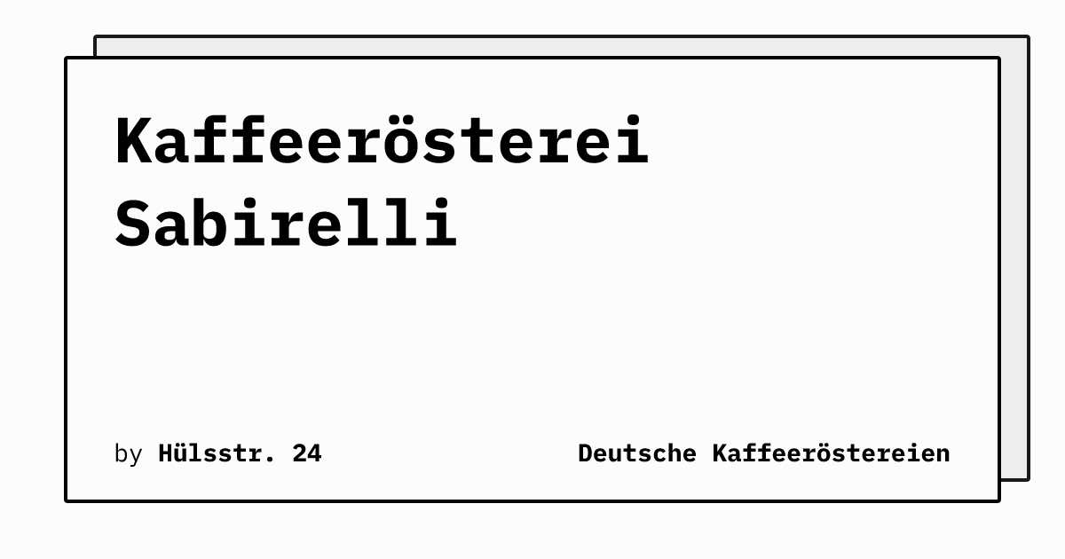 Bild von Kaffeerösterei Sabirelli