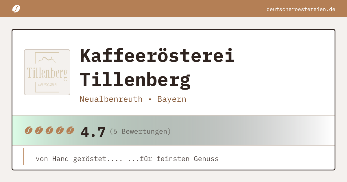 Logo of Kaffeerösterei Tillenberg