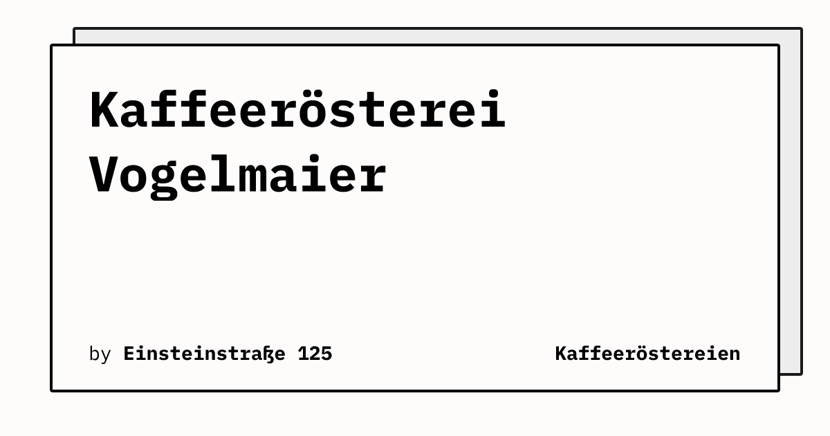 Bild von Kaffeerösterei Vogelmaier