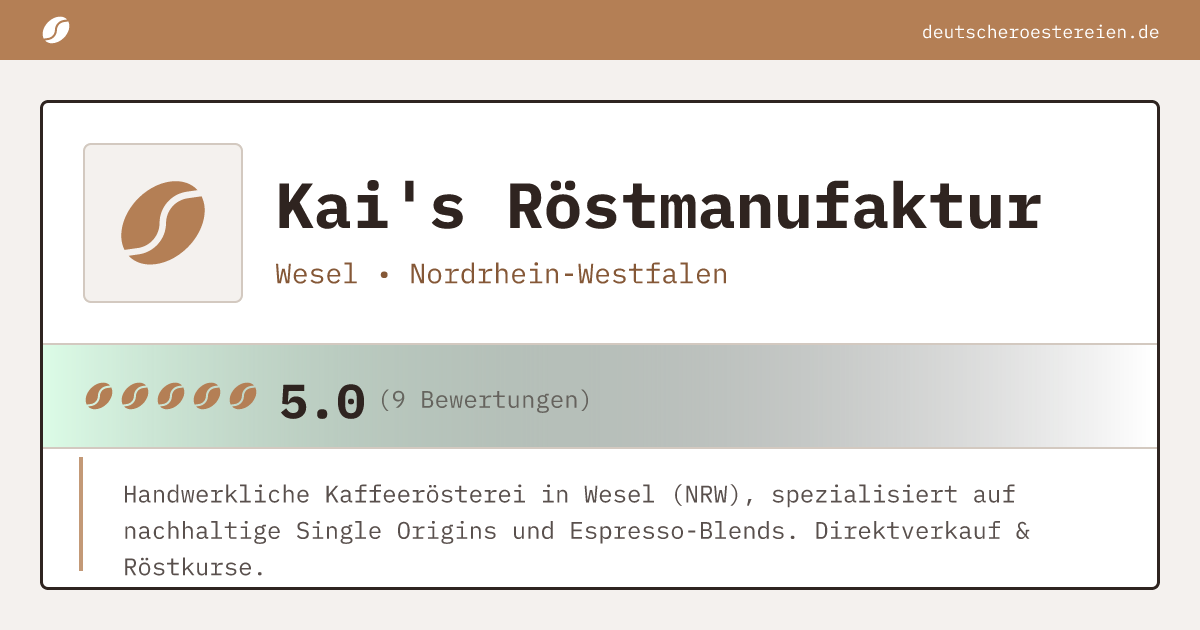 Bild von Kai's Röstmanufaktur