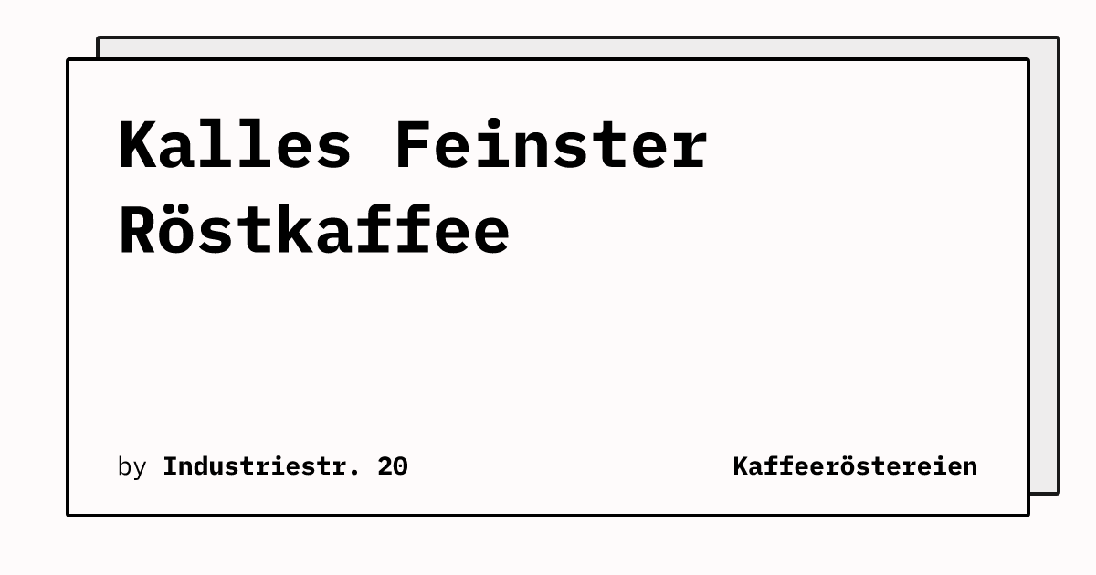 Bild von Kalles Feinster Röstkaffee