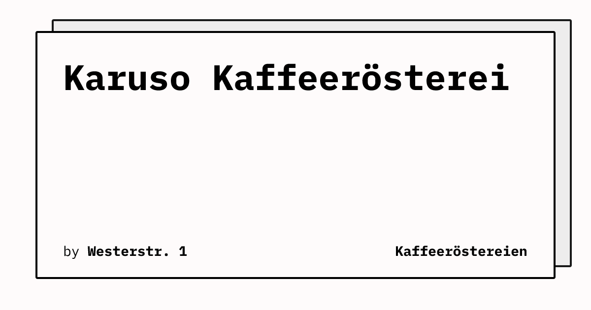 Bild von Karuso Kaffeerösterei